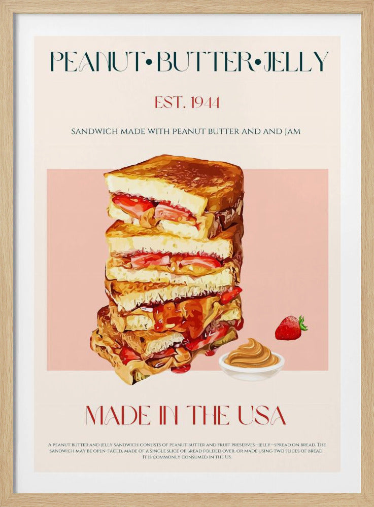 Erdnussbutter- und Marmeladen-Sandwich-Stapel | Poster