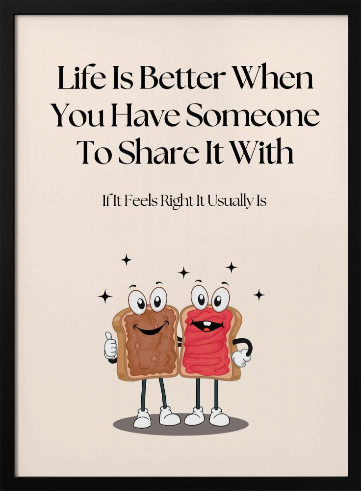 Cartoon-Toast mit Marmelade | Poster