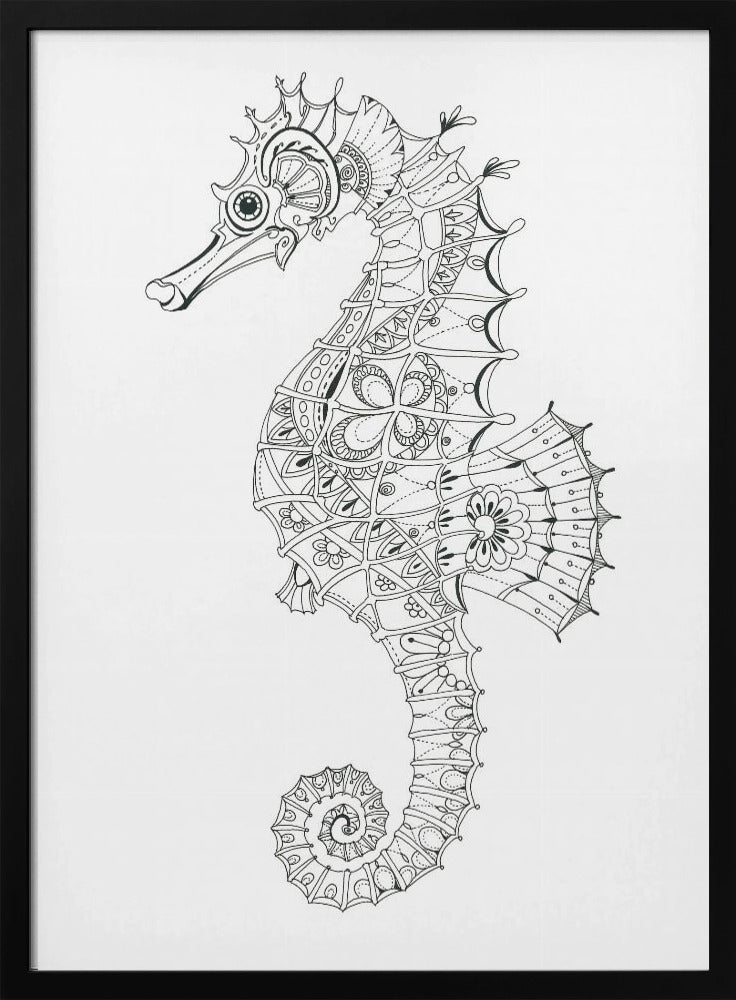 Ornate Seahorse Design | Poster