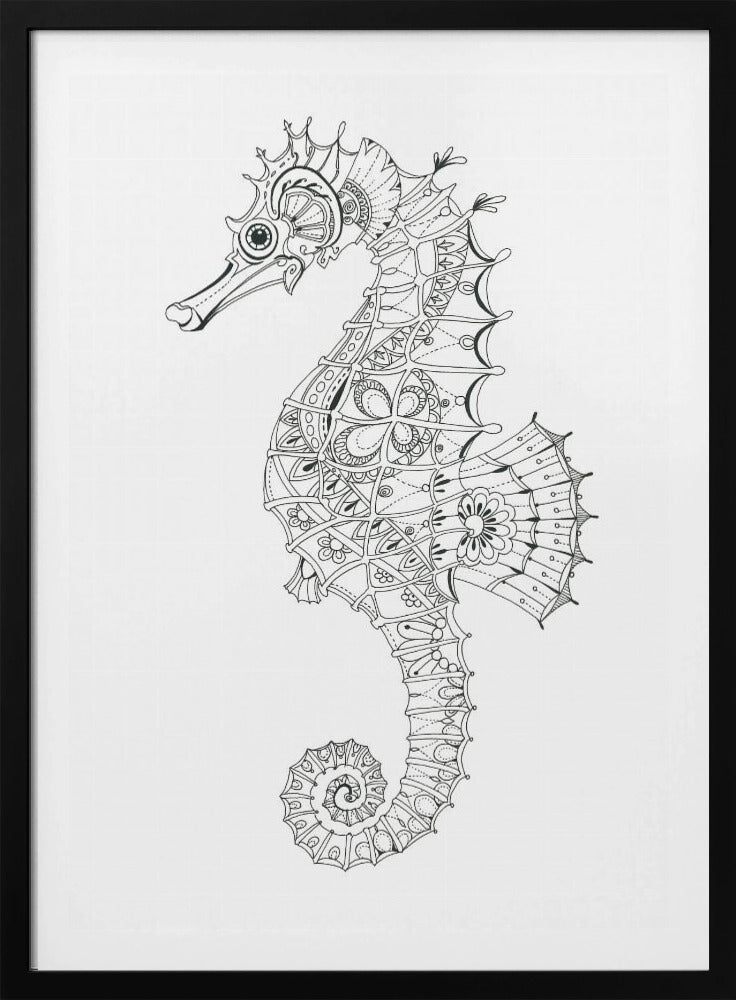 Ornate Seahorse Design | Poster