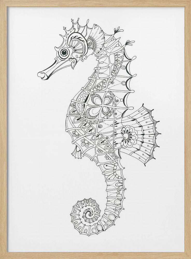 Ornate Seahorse Design | Poster
