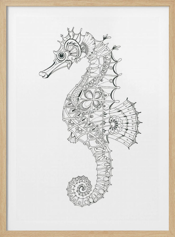 Ornate Seahorse Design | Poster