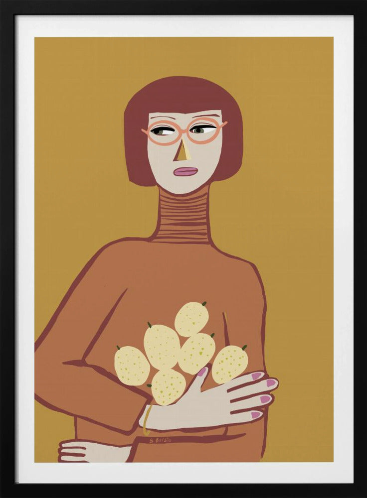 Dame mit Zitronen | Poster