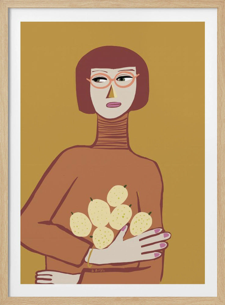 Dame mit Zitronen | Poster