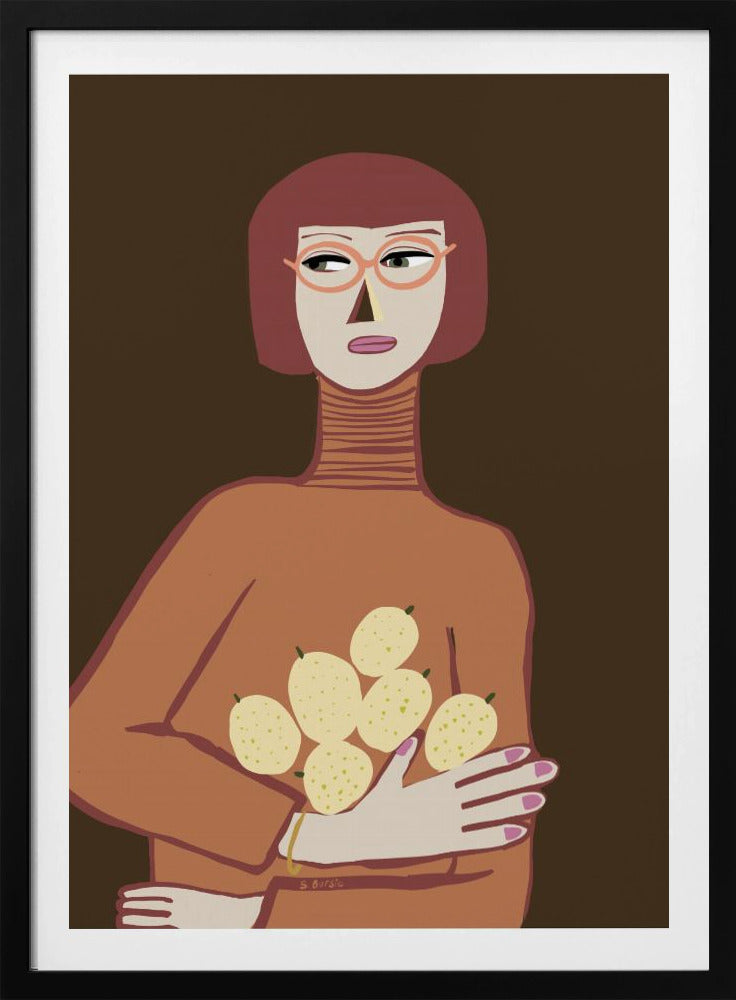 Dame mit Zitronen | Poster