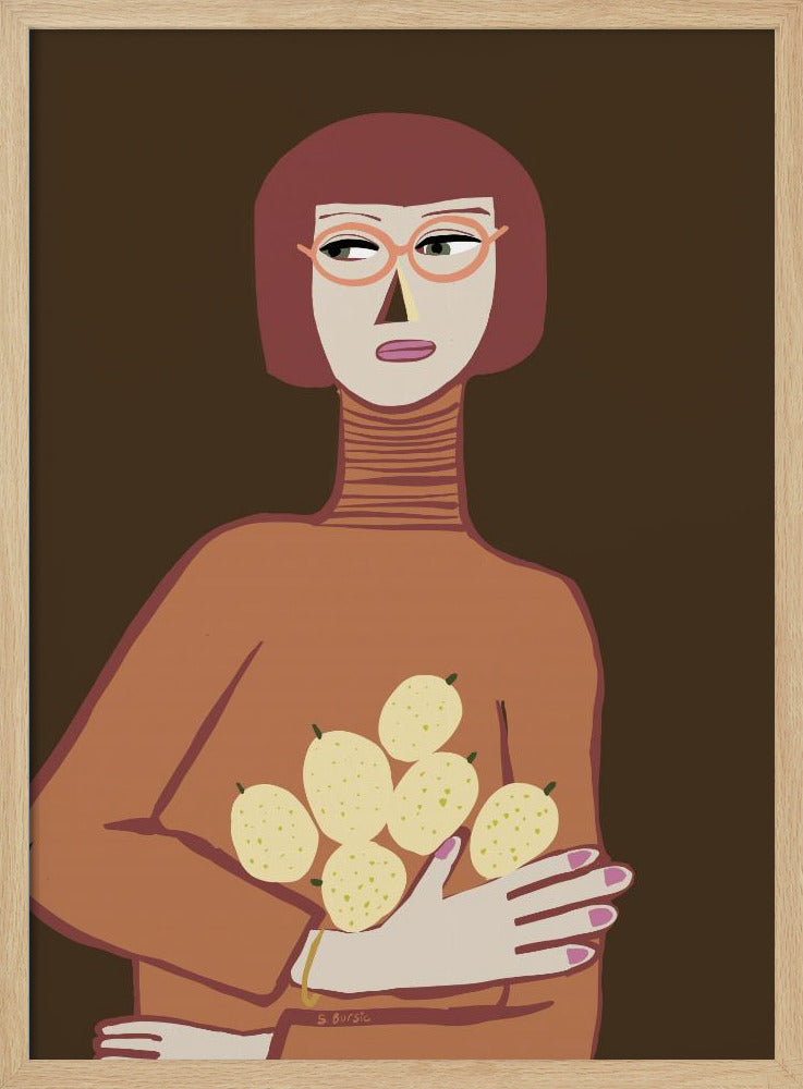 Dame mit Zitronen | Poster