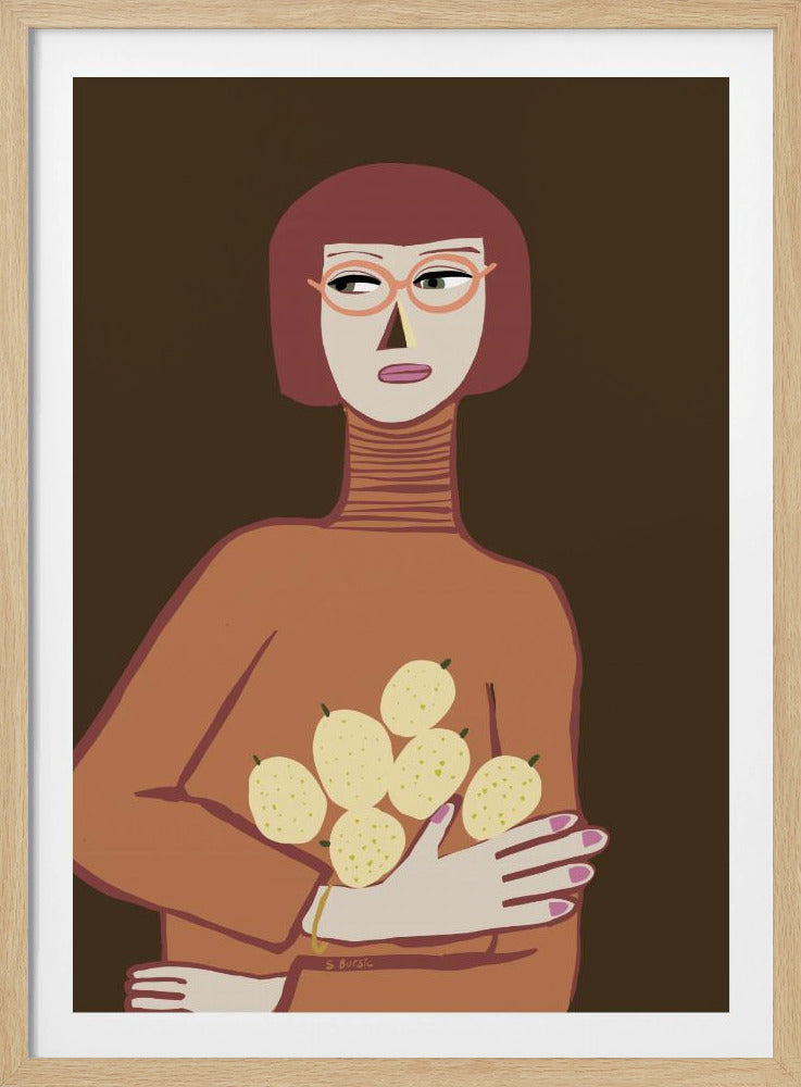 Dame mit Zitronen | Poster