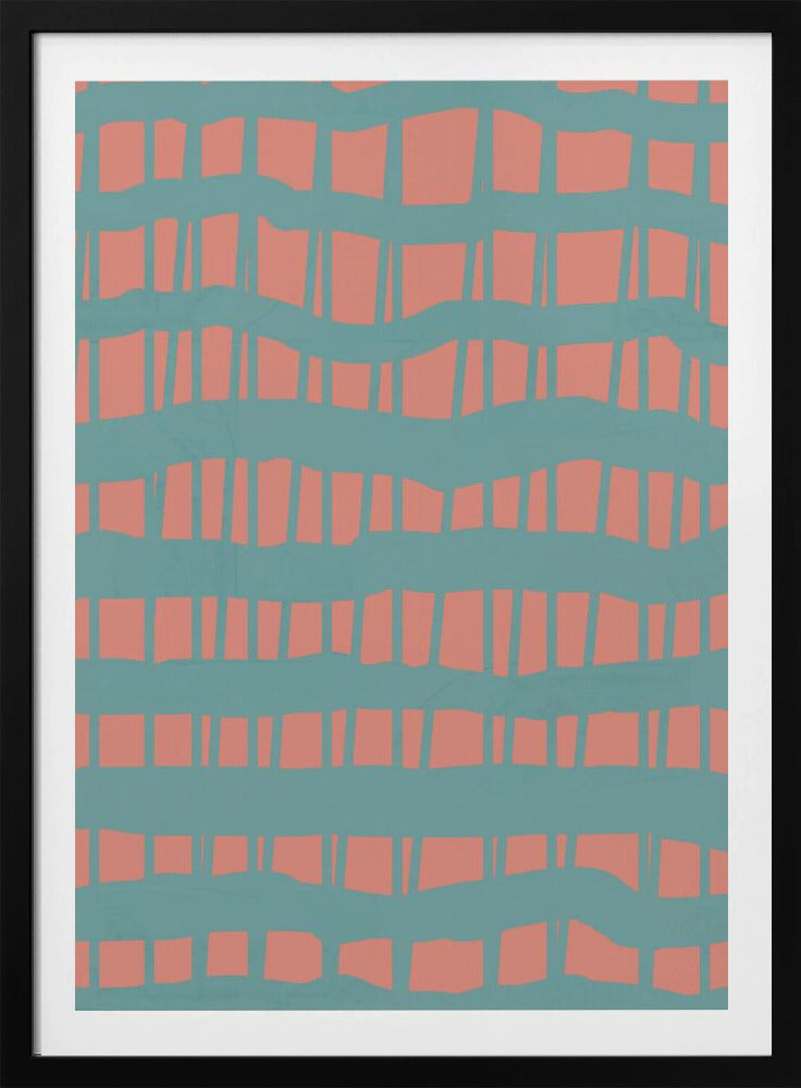 Türkis & Korallen Abstraktion 5 | Poster