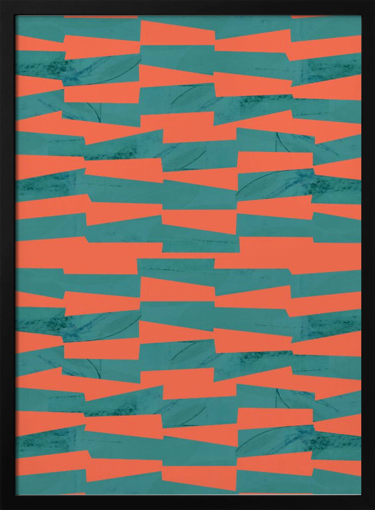 Türkis & Korallen Abstraktion 9 | Poster