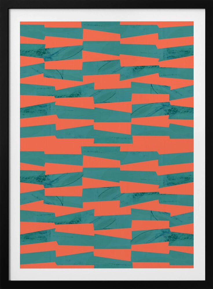 Türkis & Korallen Abstraktion 9 | Poster
