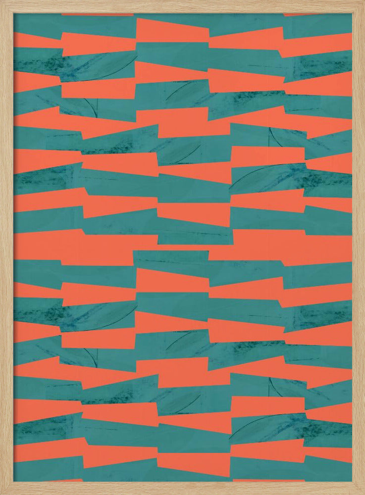 Türkis & Korallen Abstraktion 9 | Poster