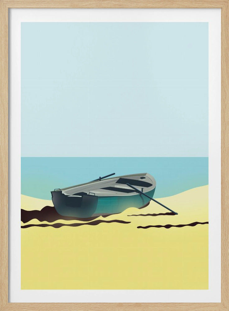 Boot am Strand | Poster