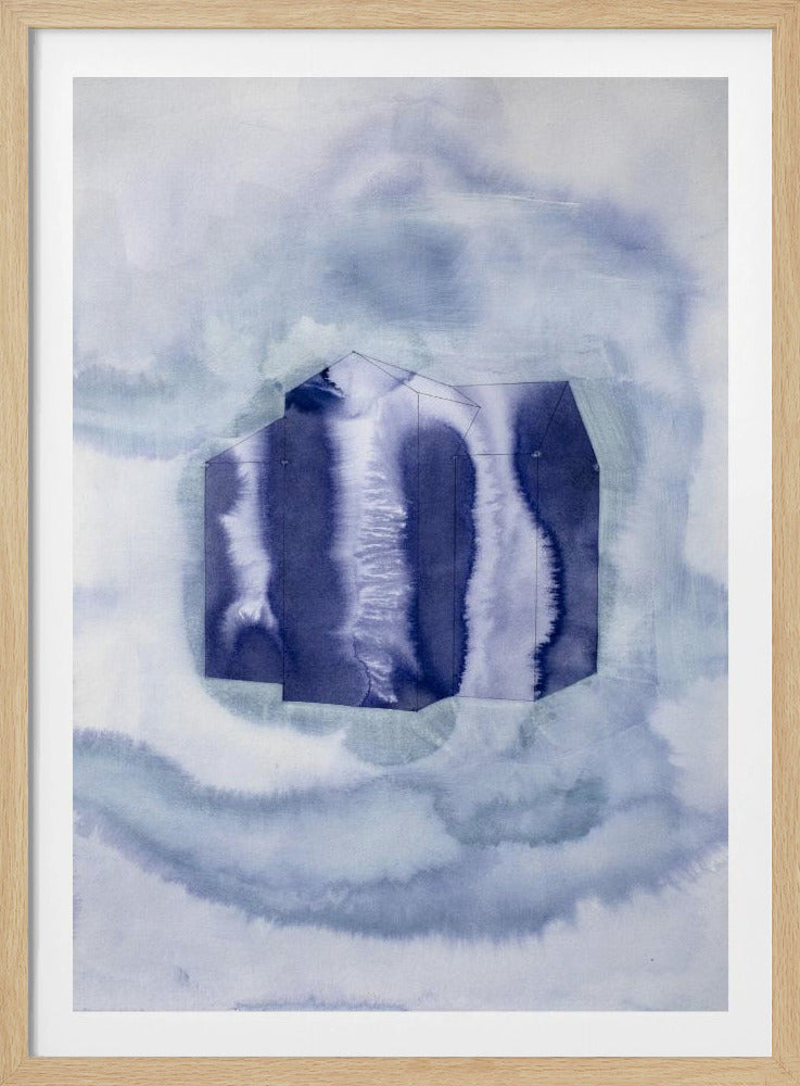 Blaue und violette organische Formen | Poster