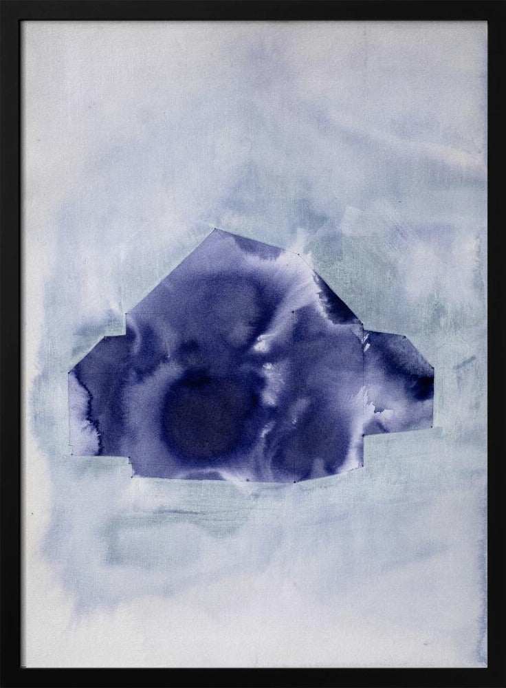 Geometrische Form in tiefem Indigo | Poster