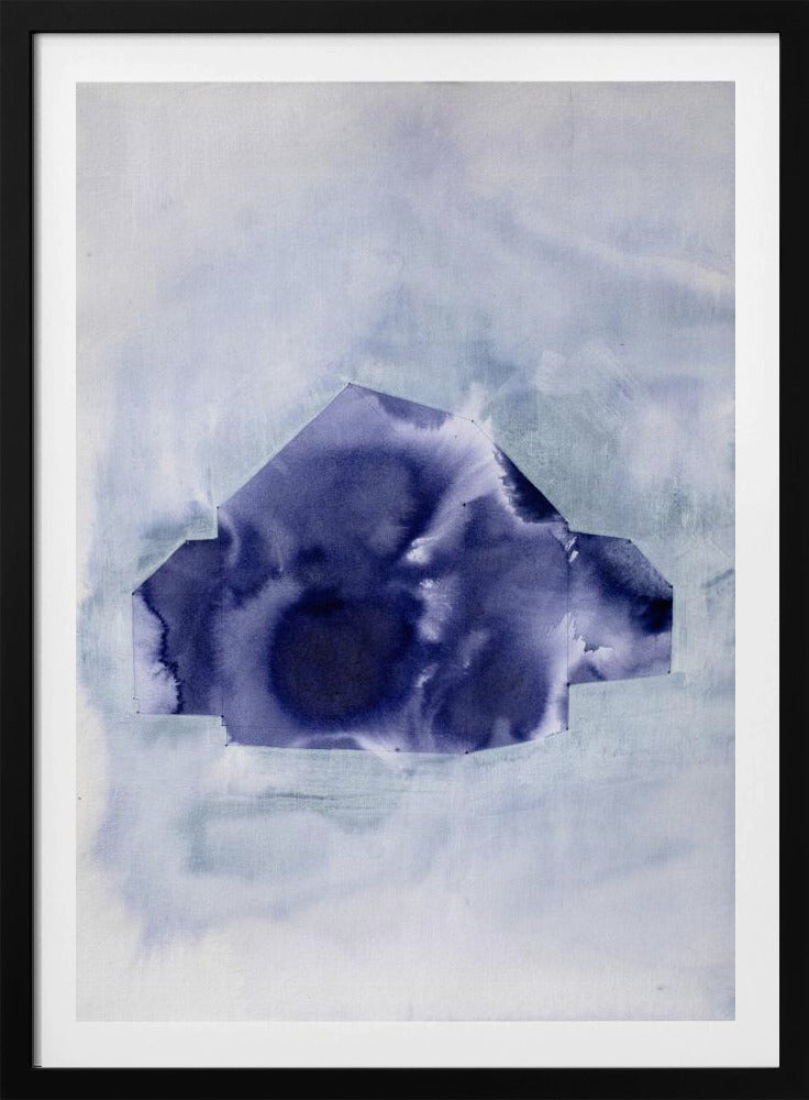 Geometrische Form in tiefem Indigo | Poster