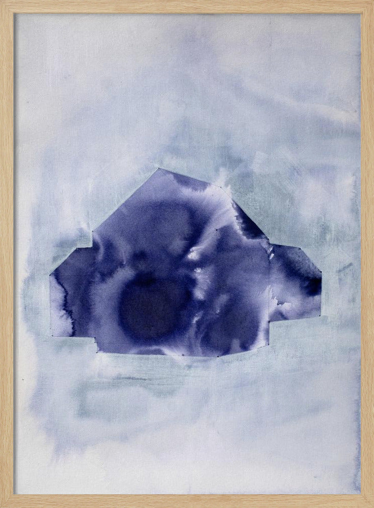 Geometrische Form in tiefem Indigo | Poster