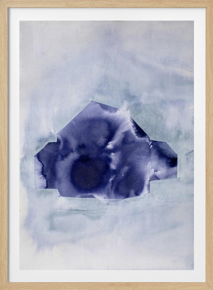 Geometrische Form in tiefem Indigo | Poster