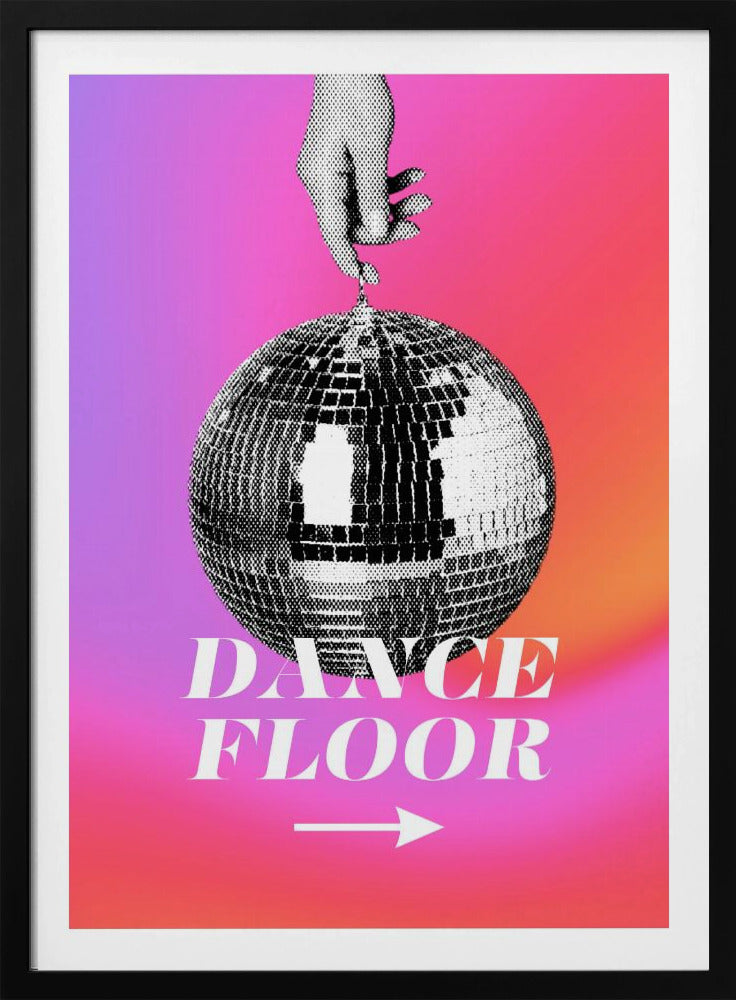 Monochrome Disco Ball | Poster