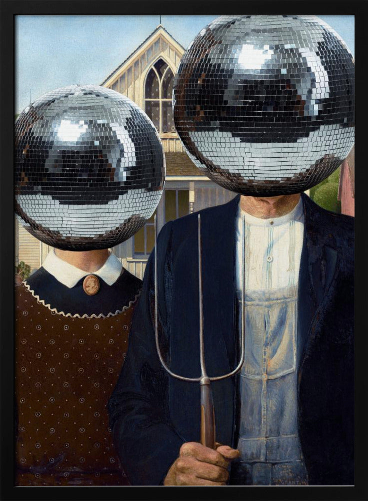 Amerikanische Gothic mit Disco | Poster