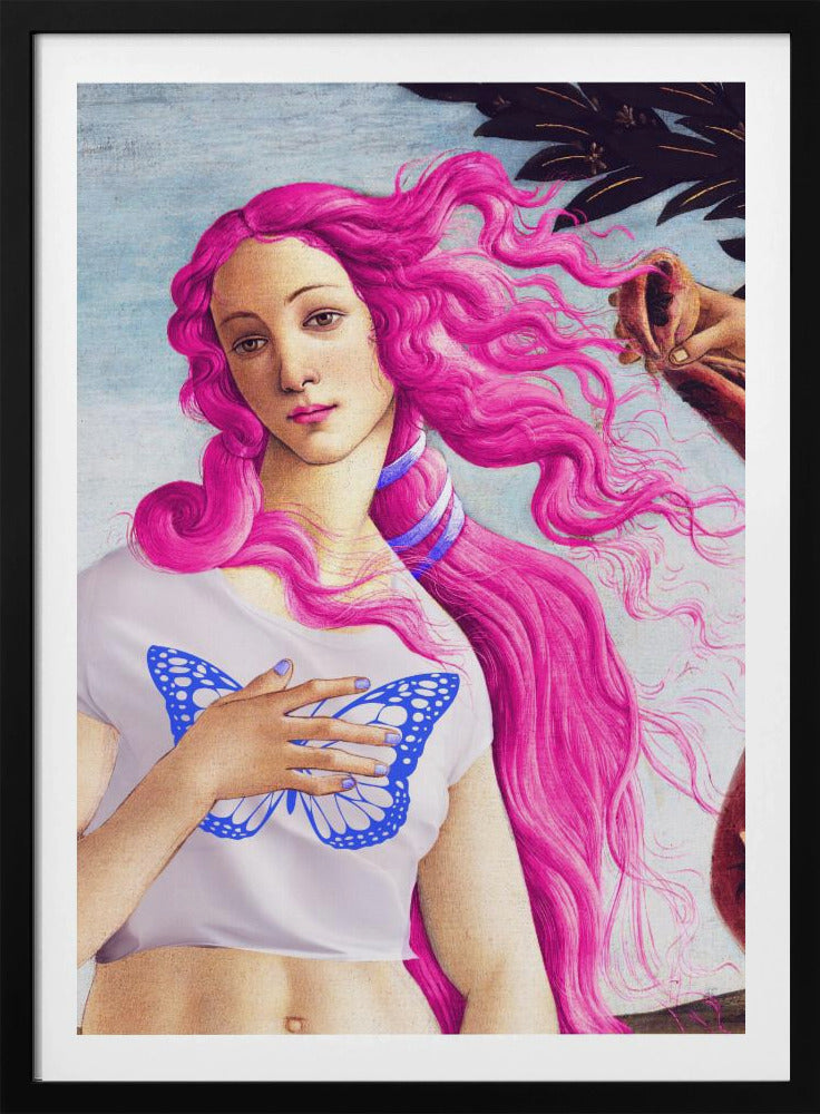 Eine Figur mit leuchtend rosa Haaren | Poster