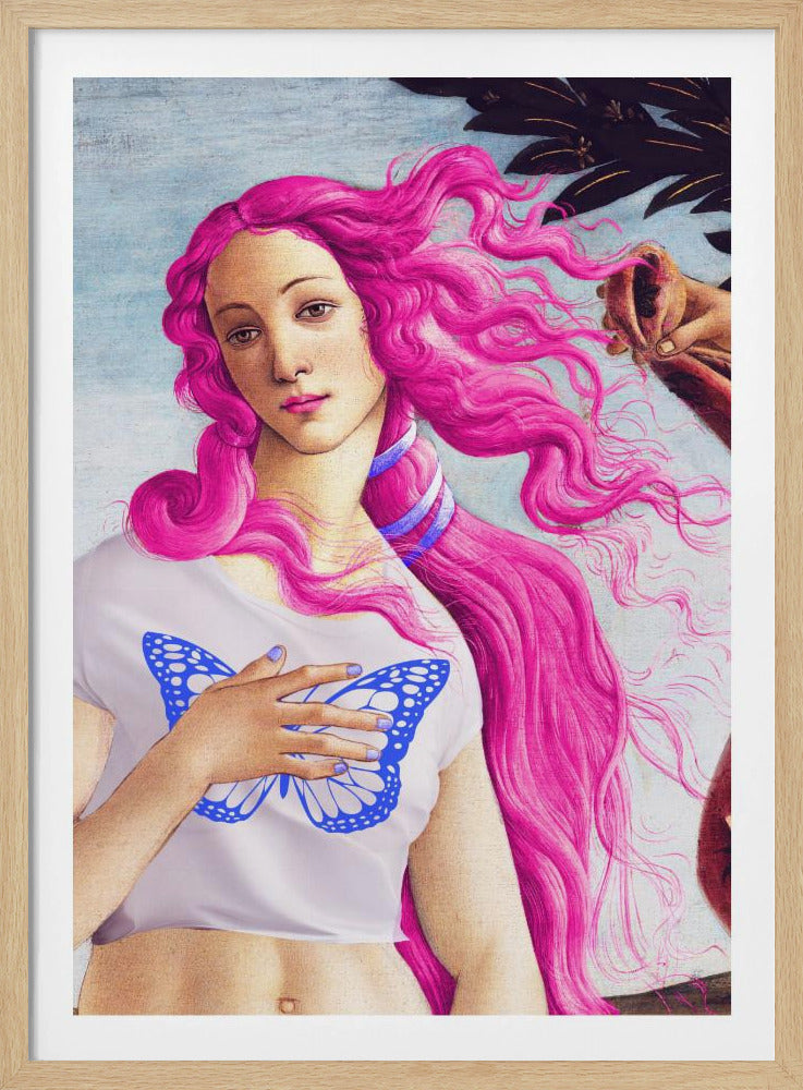Eine Figur mit leuchtend rosa Haaren | Poster
