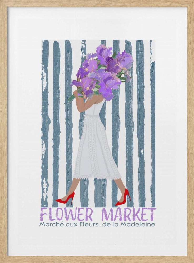 Blumenmarkt Marche aux fleurs Paris | Poster