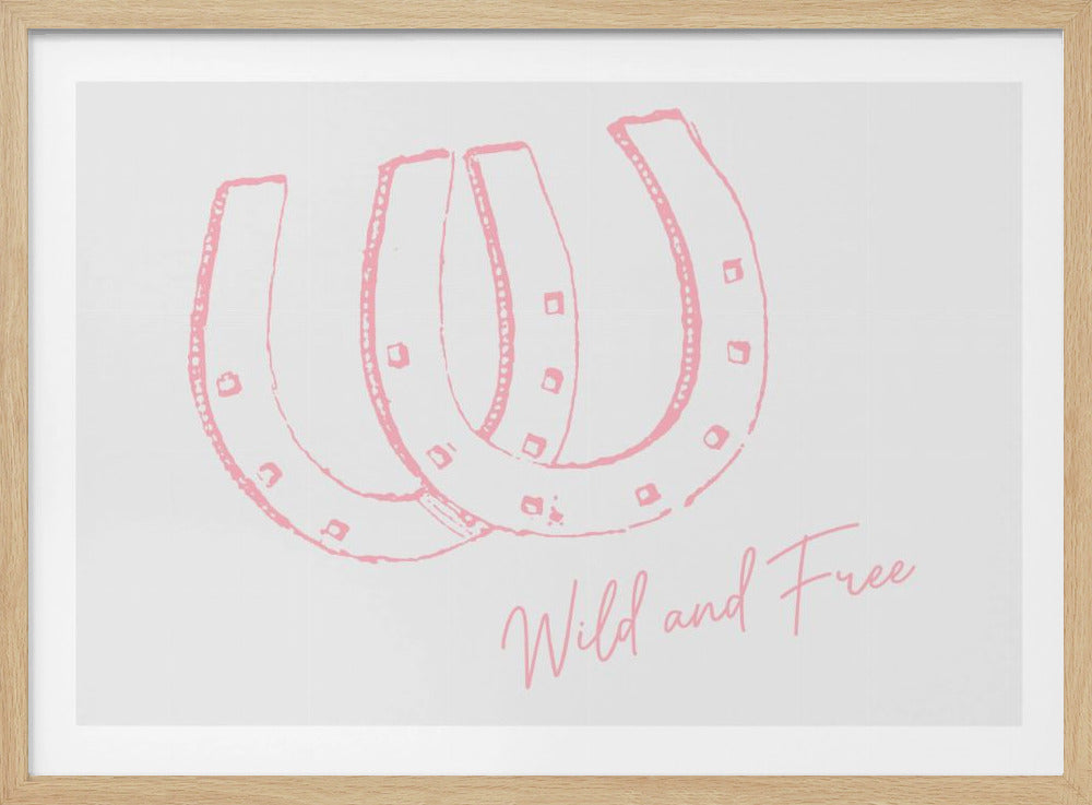 Hufeisen Wild und Frei Pink | Poster