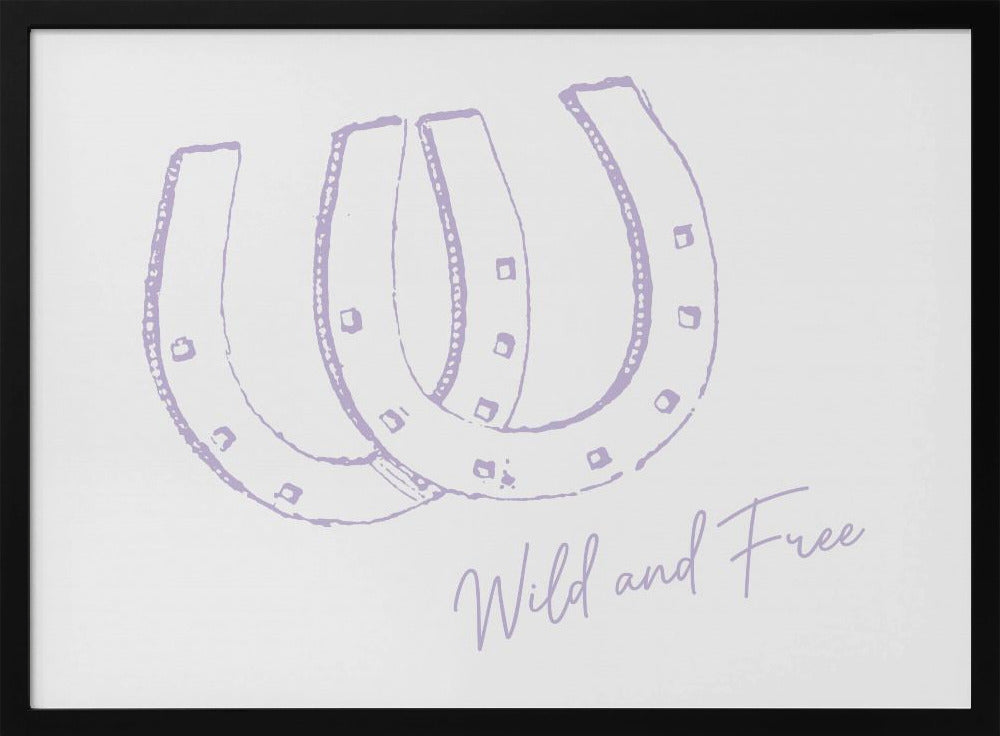 Horseshoe Wild and Free Purple | Poster