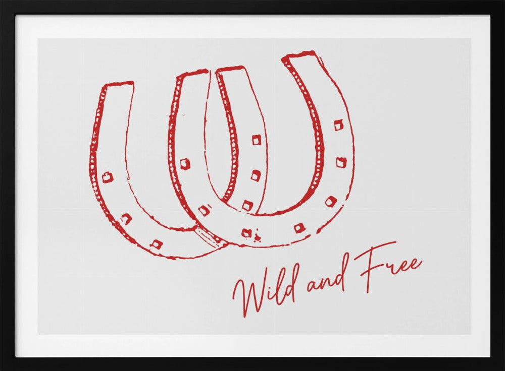 Hufeisen Wild und Frei Rot | Poster