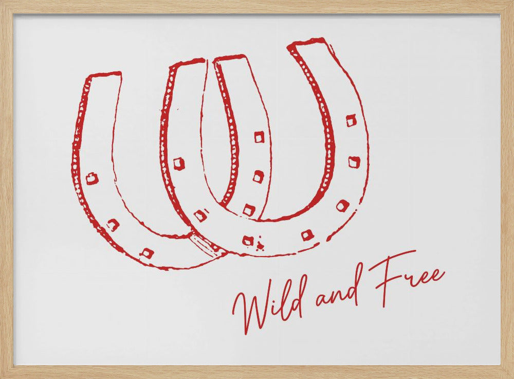 Hufeisen Wild und Frei Rot | Poster