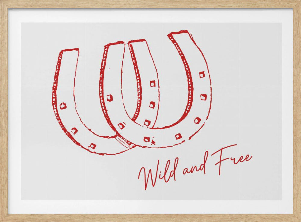 Hufeisen Wild und Frei Rot | Poster