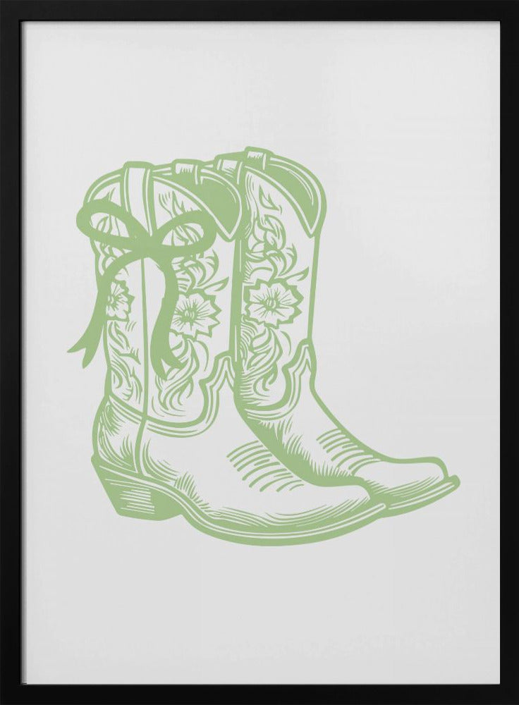 Cowboystiefel mit Blumenmuster | Poster