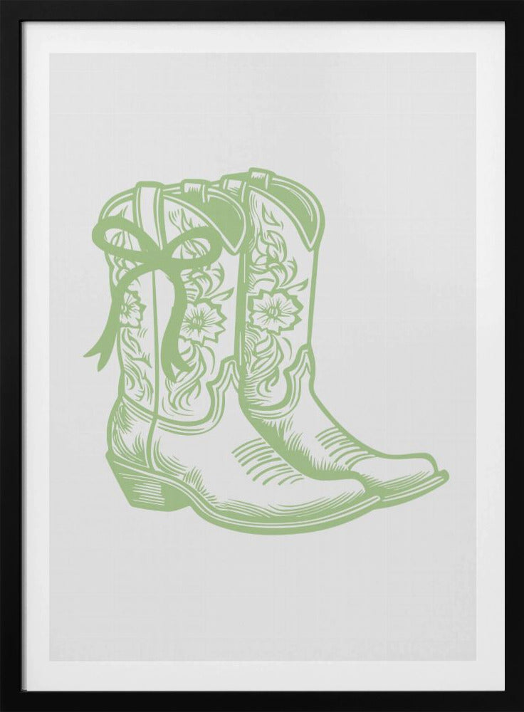 Cowboystiefel mit Blumenmuster | Poster