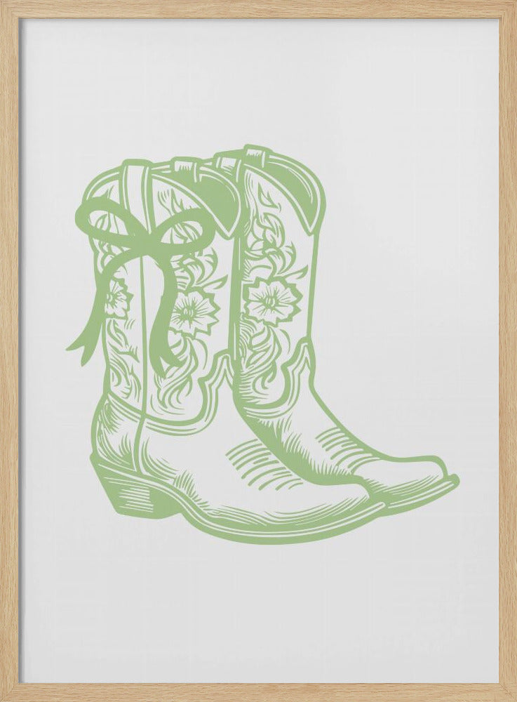Cowboystiefel mit Blumenmuster | Poster