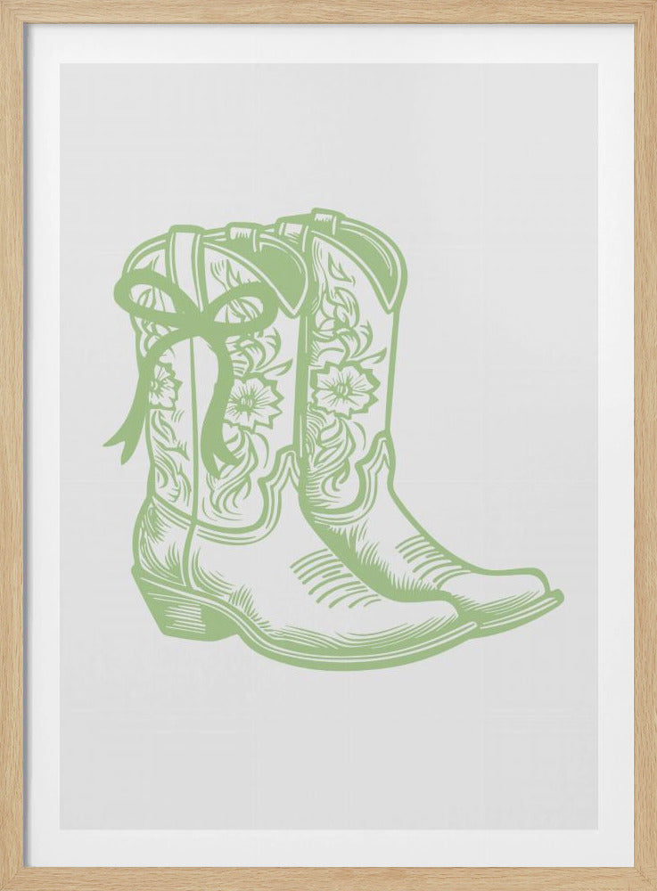 Cowboystiefel mit Blumenmuster | Poster