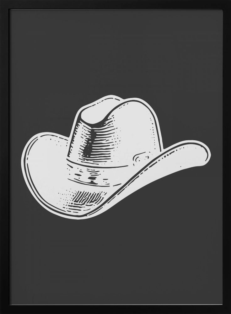 Schwarzer Cowboyhut | Poster