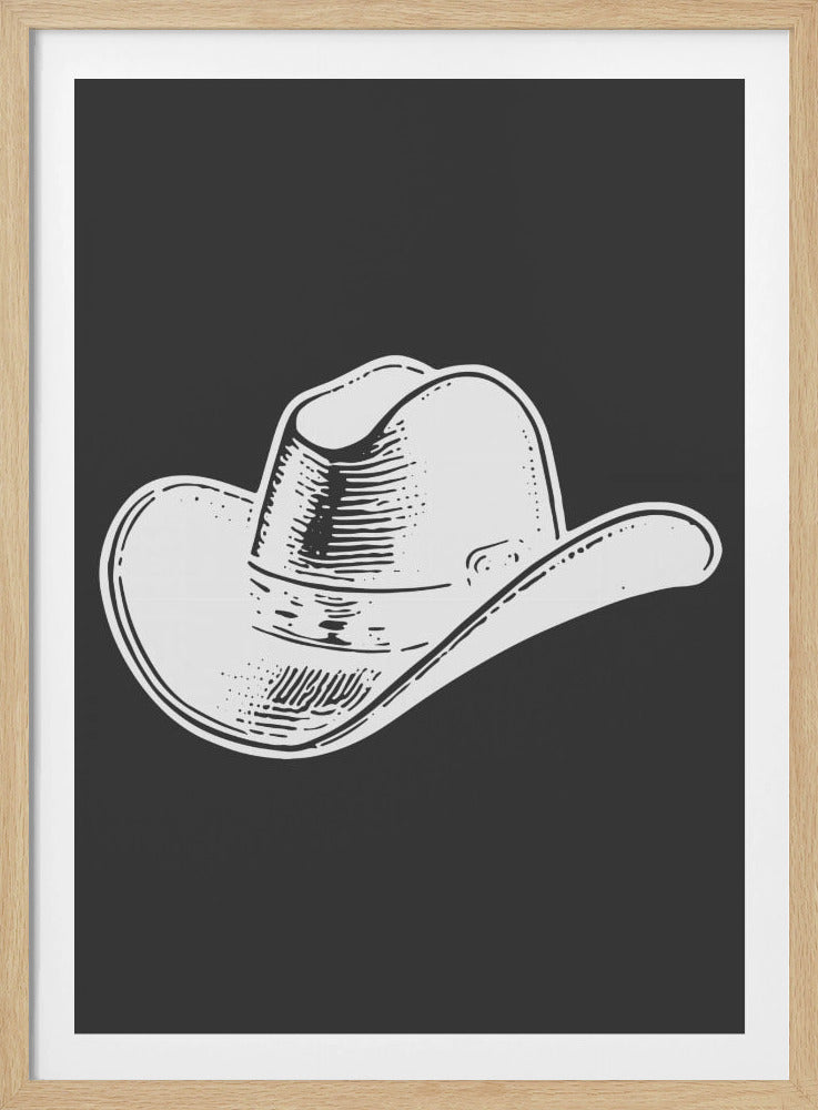 Schwarzer Cowboyhut | Poster