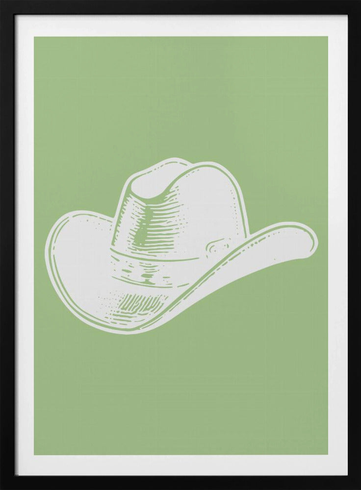 Salbeigrüner Cowboyhut | Poster