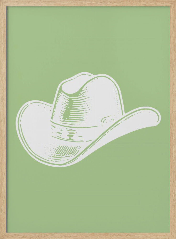 Salbeigrüner Cowboyhut | Poster