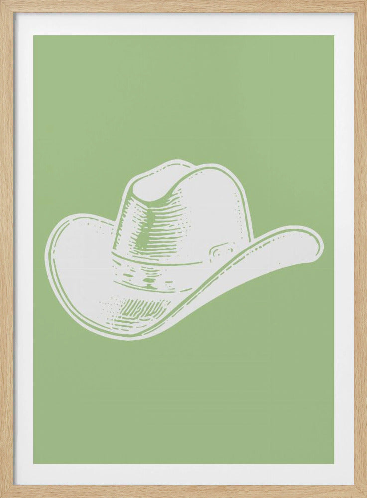 Salbeigrüner Cowboyhut | Poster