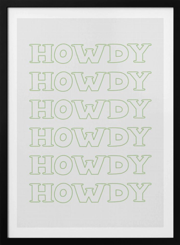 Sage Green Howdy | Poster