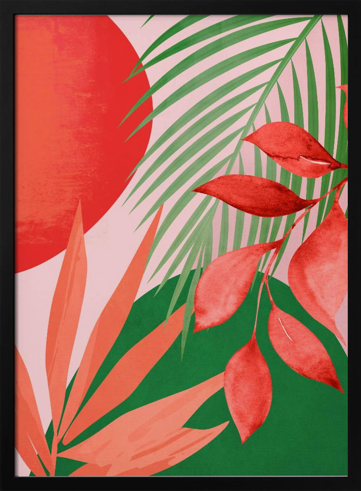 Abstrakte Kunst Tropischer Garten | Poster