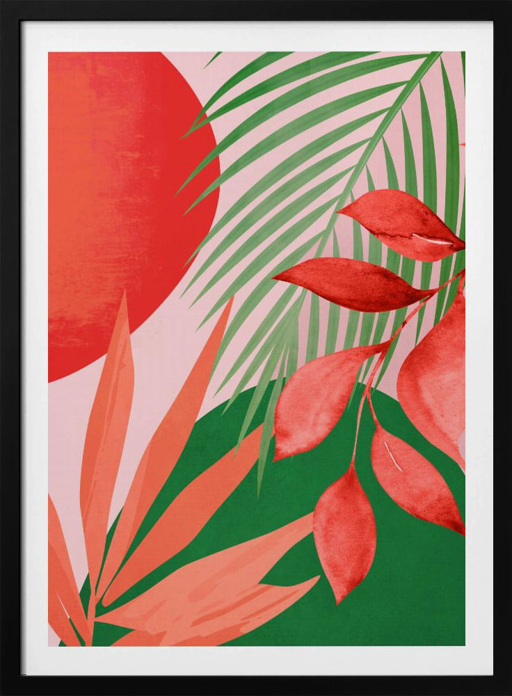 Abstrakte Kunst Tropischer Garten | Poster