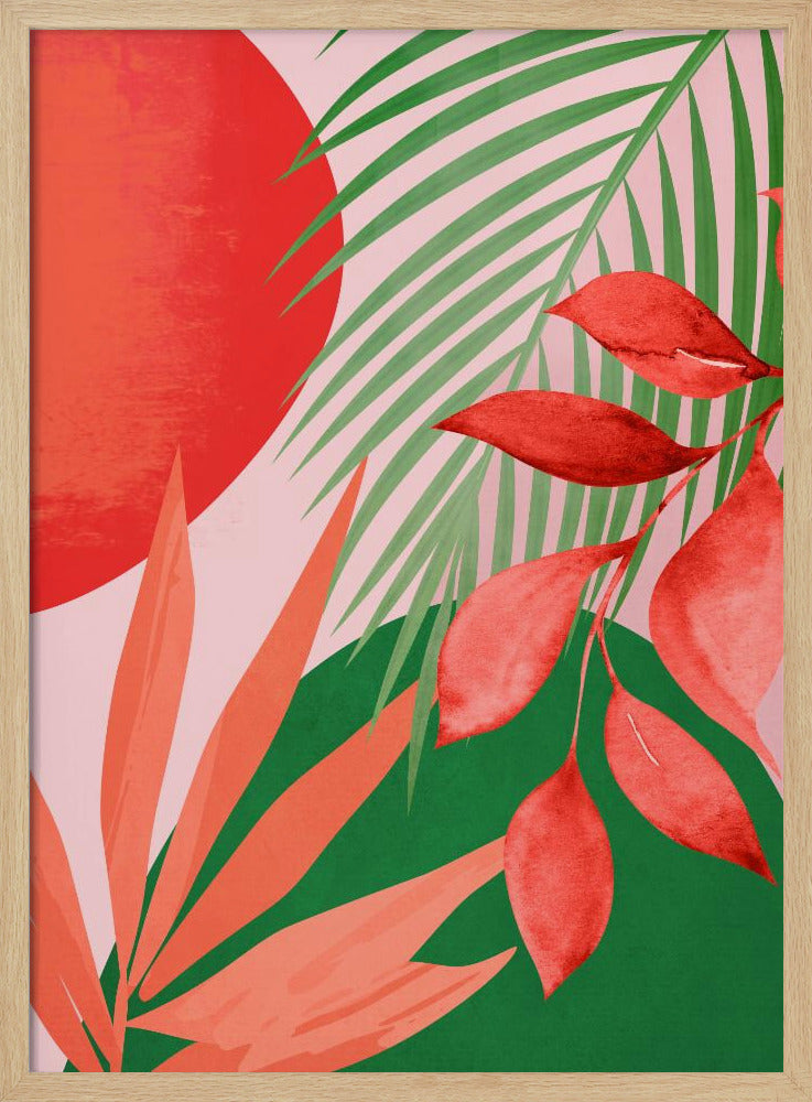 Abstrakte Kunst Tropischer Garten | Poster