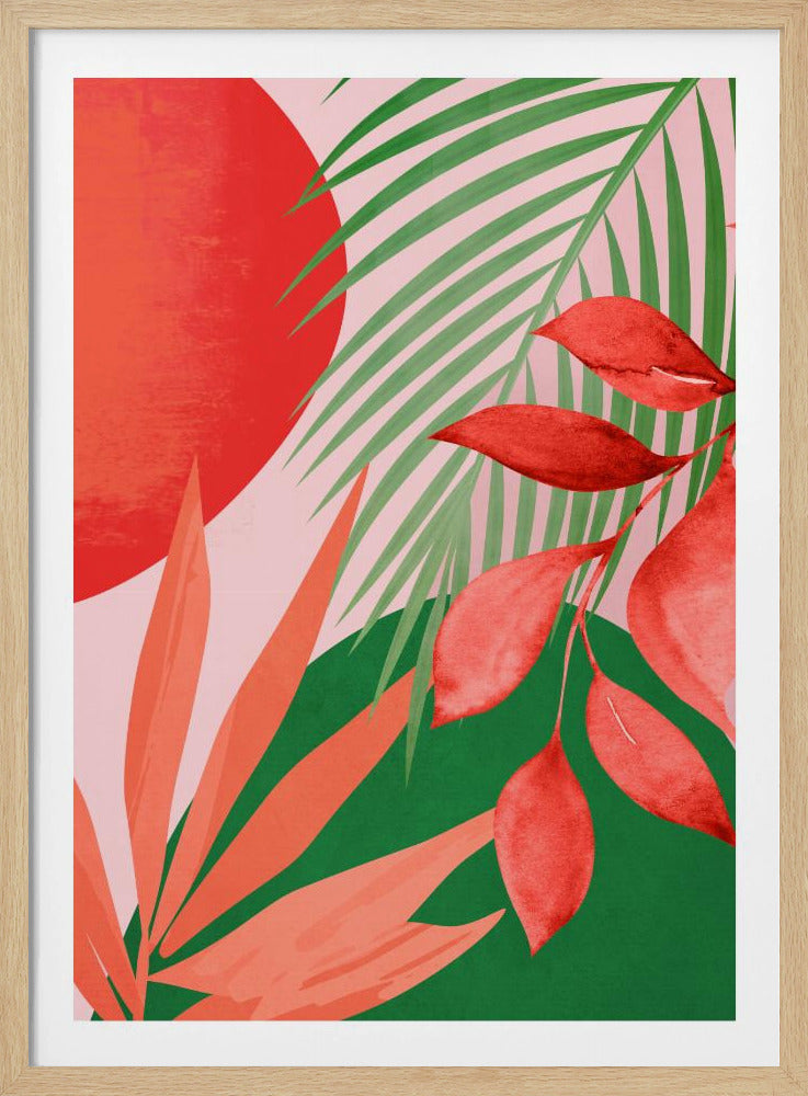Abstrakte Kunst Tropischer Garten | Poster