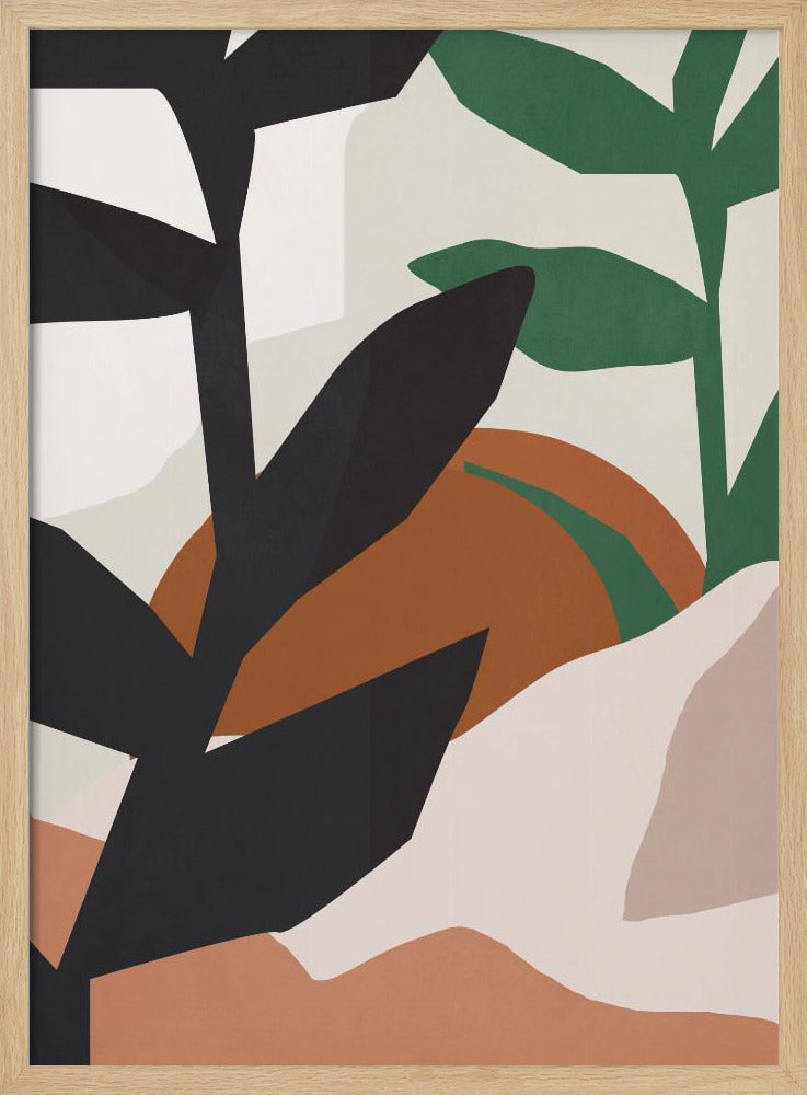 Abstrakte Kunst Tropische Blätter | Poster