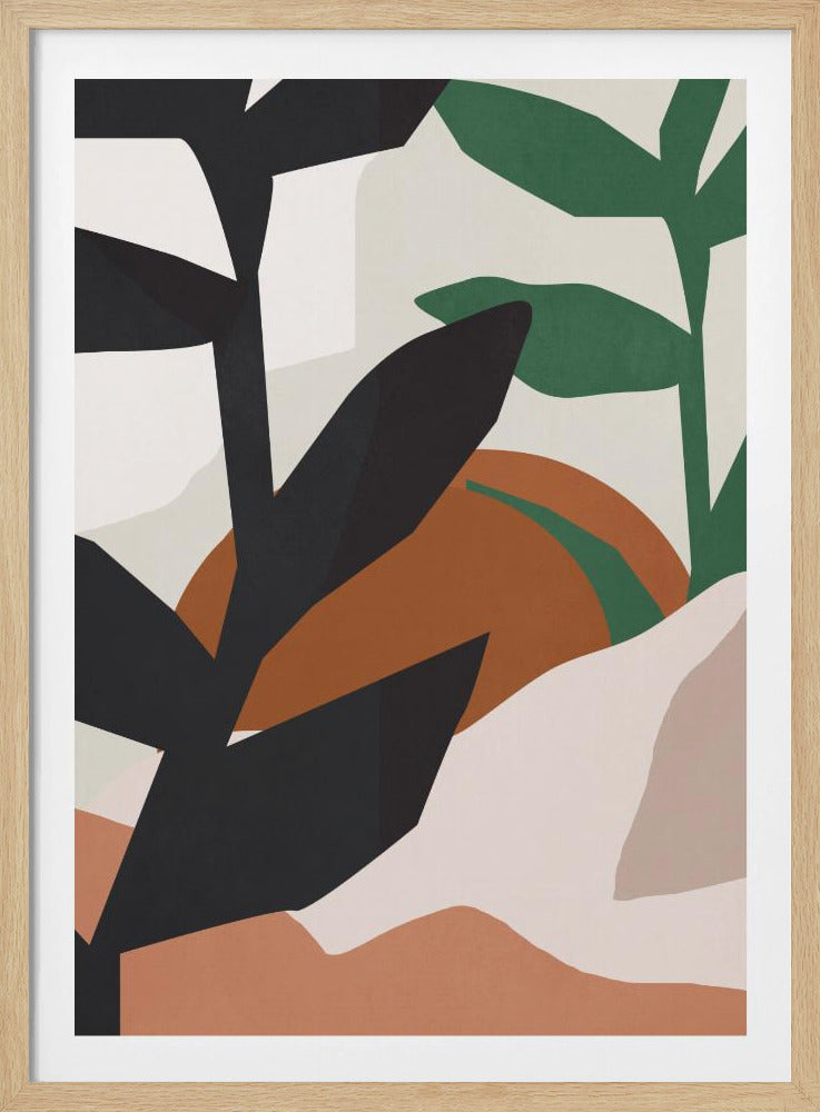 Abstrakte Kunst Tropische Blätter | Poster
