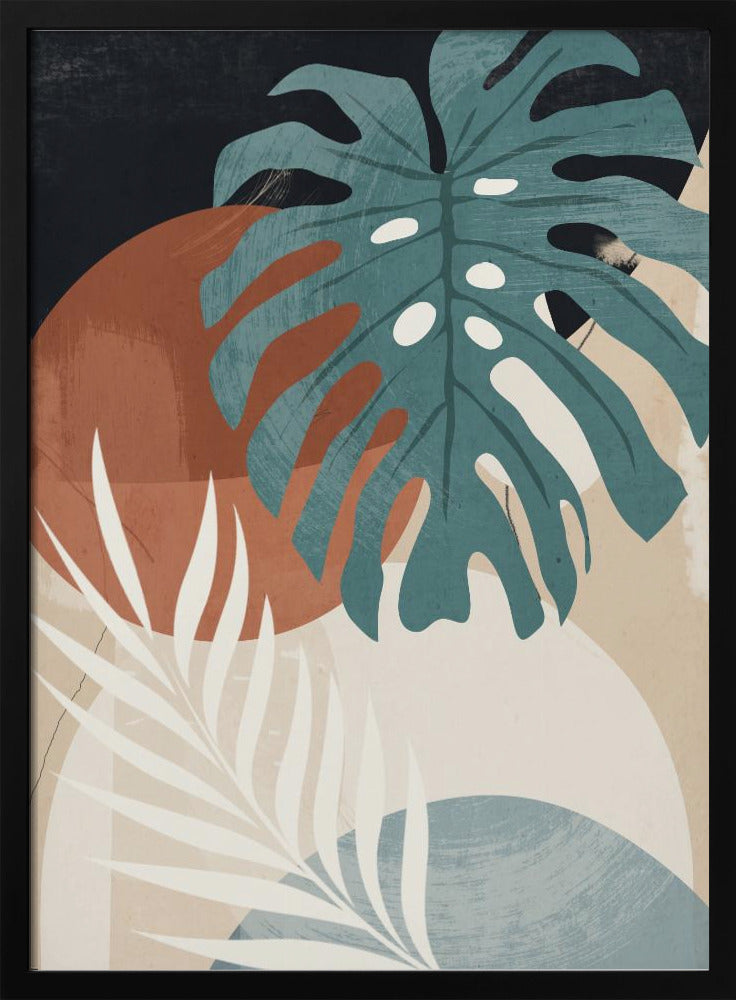 Abstrakte Kunst Tropische Blätter | Poster