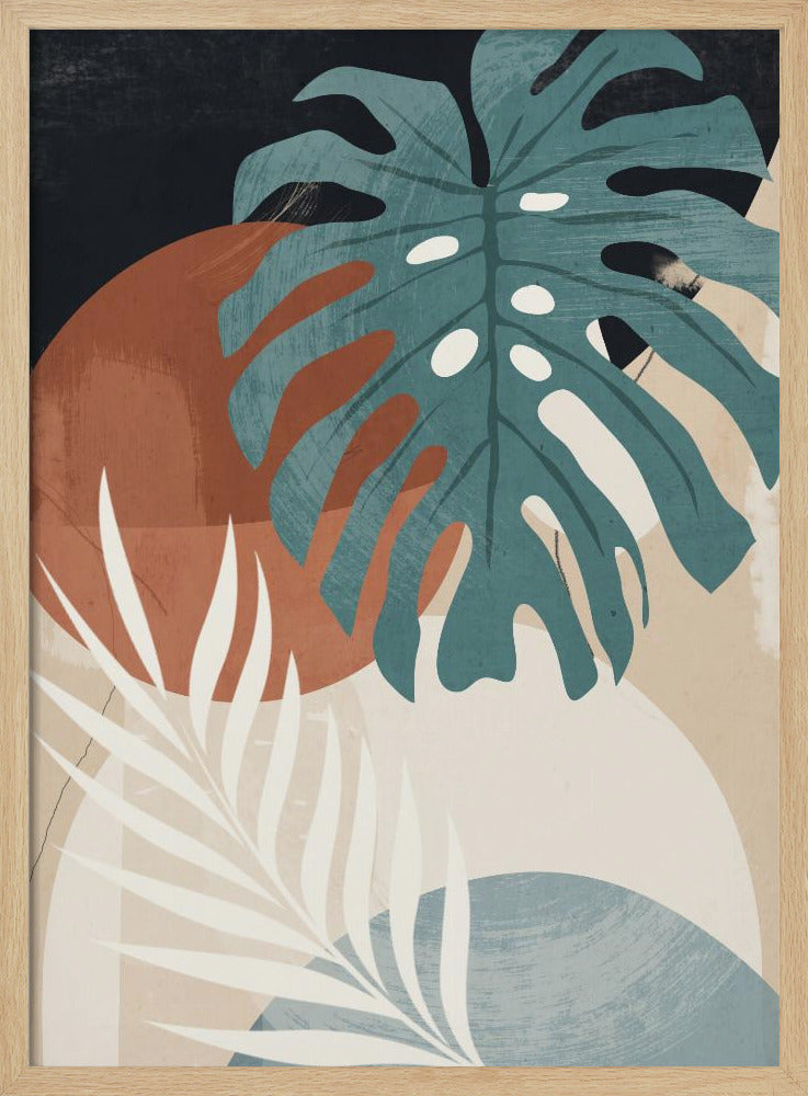 Abstrakte Kunst Tropische Blätter | Poster