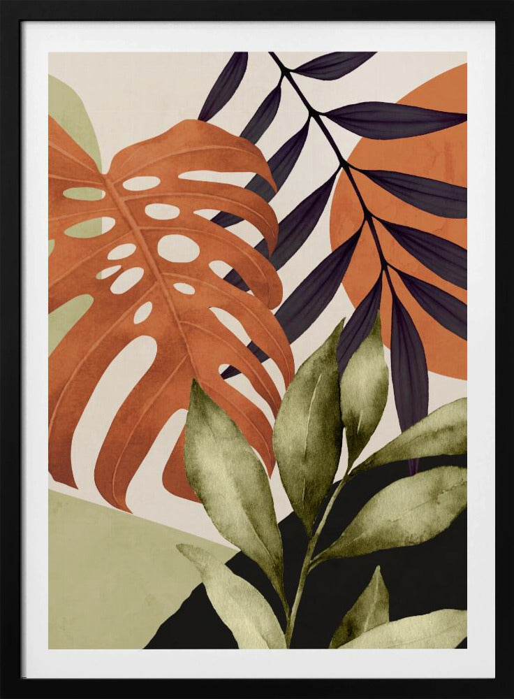 Abstract Art Tropical Leaves | Poster